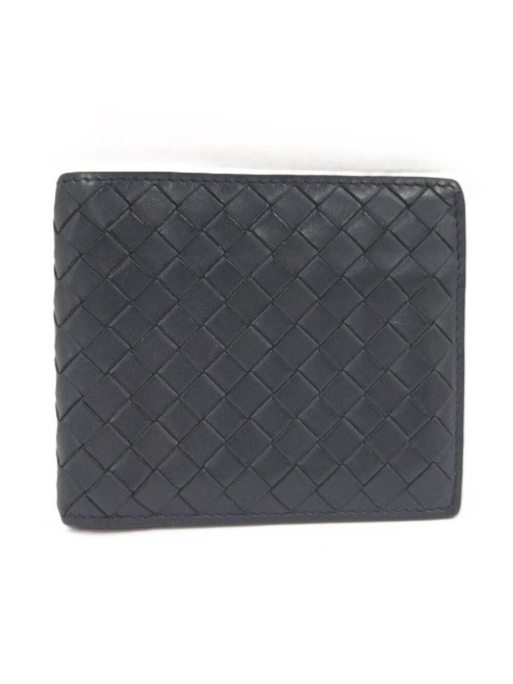 Bottega Veneta Bifold Wallet Leather Navy